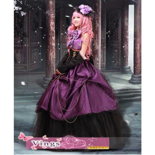 龍ノ啼ク箱庭拠リ 巡音ルカ ruka 豪華ドレス コスプレ衣装 ウィッグ