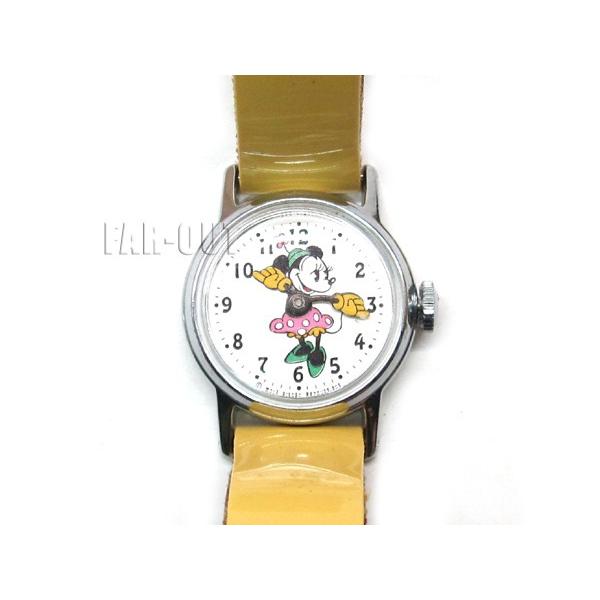 ミニーマウス 手巻き腕時計 w/ フィギュア セット ヴィンテージ