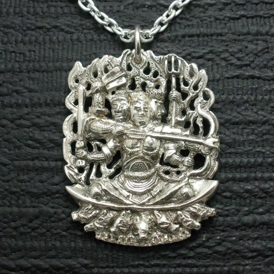 ペンダント 仏像 摩利支天 大 メンズ シルバー925 ネックレス 戦国