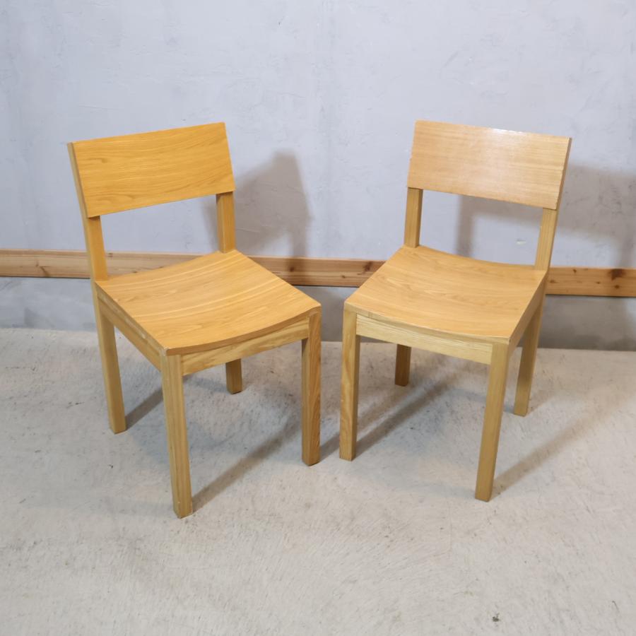 unico ウニコ HUTTE ヒュッテ アッシュ材 ダイニングチェア 2脚セット