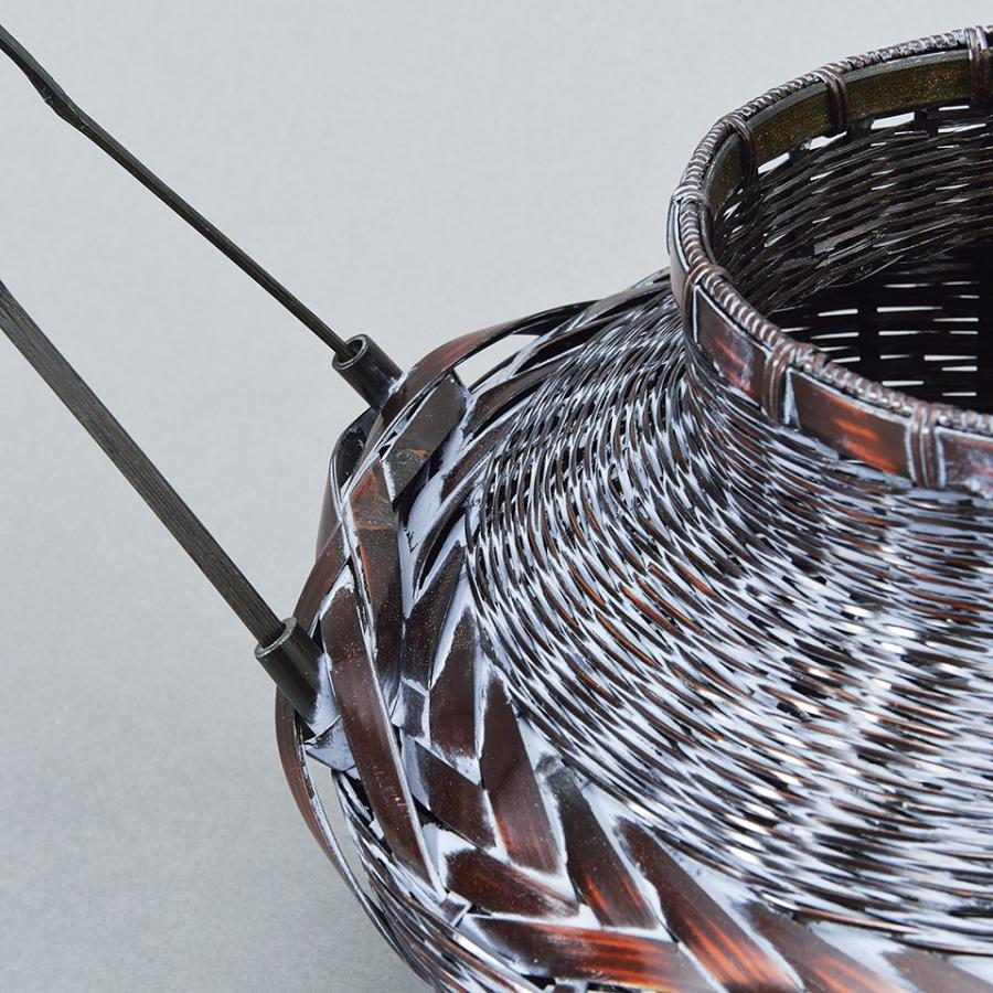 花器 竹 竹器 生け花 染牡丹籠(手付)No.3 : フラワーショップ花楽