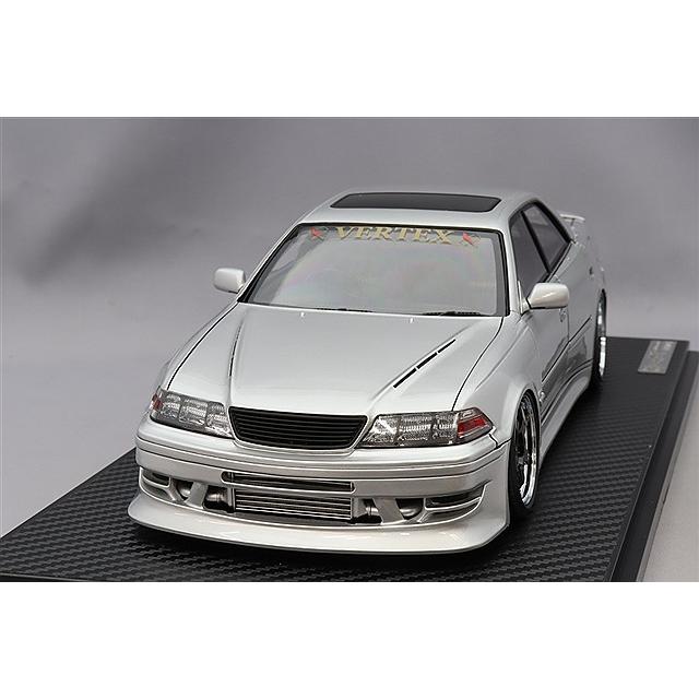 イグニッションモデル 1/18 VERTEX JZX100 マークII シルバーホワイト