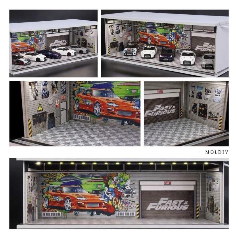 1/64 駐車場 ミニカー ジオラマ 模型 ガレージ jX6 1/64 駐車場