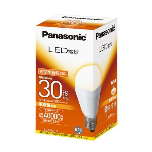Panasonic（パナソニック） LED電球 LDA6L-H/2 電球色 下方向タイプ