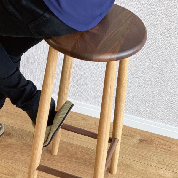 北欧風 カウンターチェア 木製 ハイスツール おしゃれ カフェ キッチン