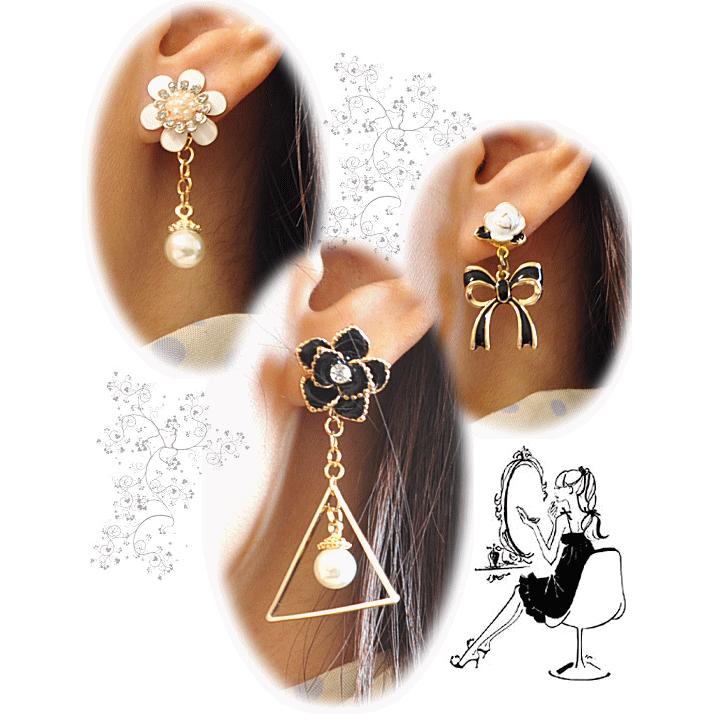 MY mama 卸売り 台座付 ピアスパーツ カン付＆カン無し 50ペアー100個