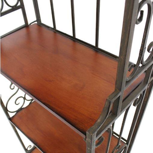 輸入家具 ディスプレイラック 飾り棚 アイアン ウッド シェルフ 食器棚