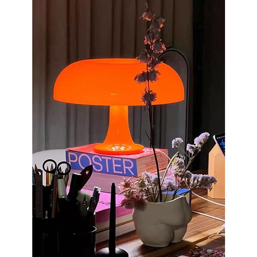 マッシュルーム レトロ ナイトライト キノコ きのこ オレンジ ホワイト