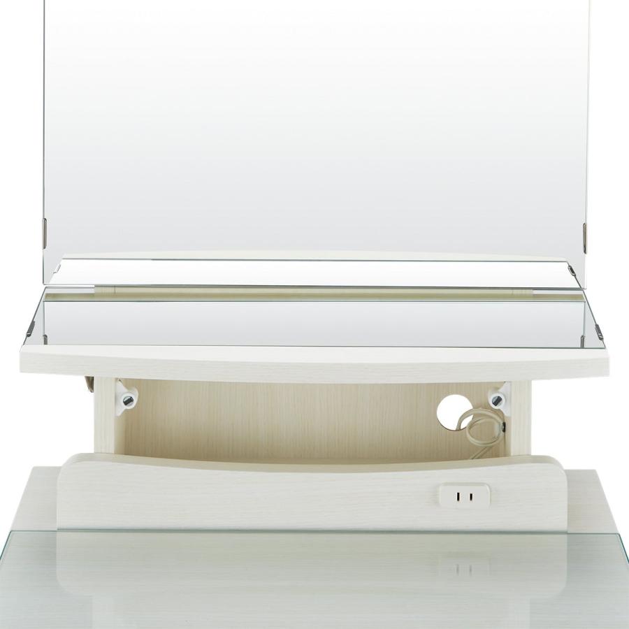 ニトリ（NITORI） 一面鏡ドレッサー(DR-013 WW) ミラー 鏡台 : ニトリ