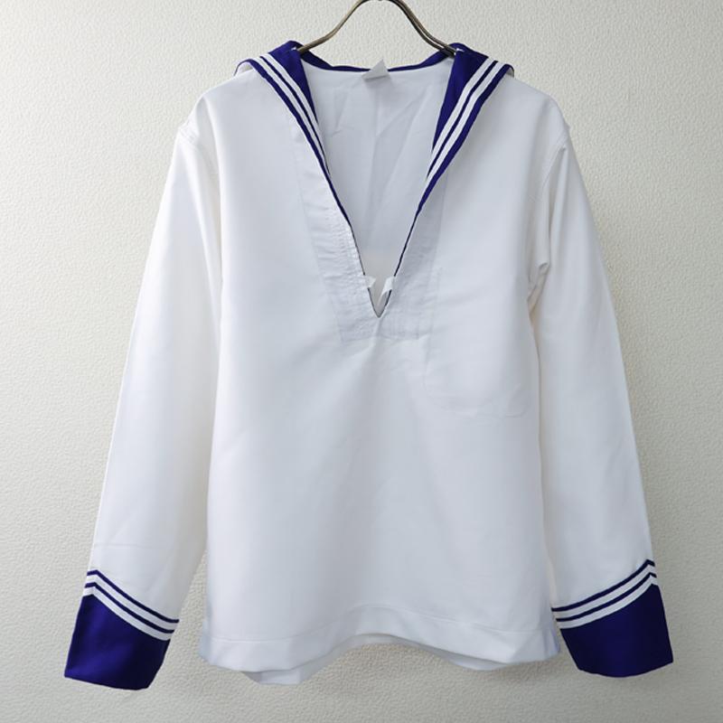 イタリア軍.海軍夏用セーラー服[ホワイト&ブルー]《実物・新品(未使用