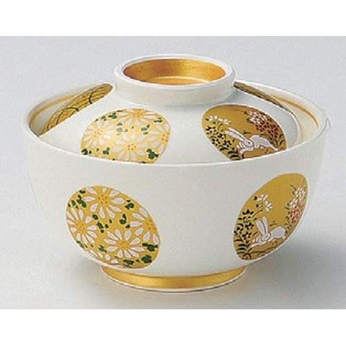 3個セット ☆ 煮物碗 ☆金彩丸紋蓋向 [ 11.7 x 8cm 330g ] 【 料亭