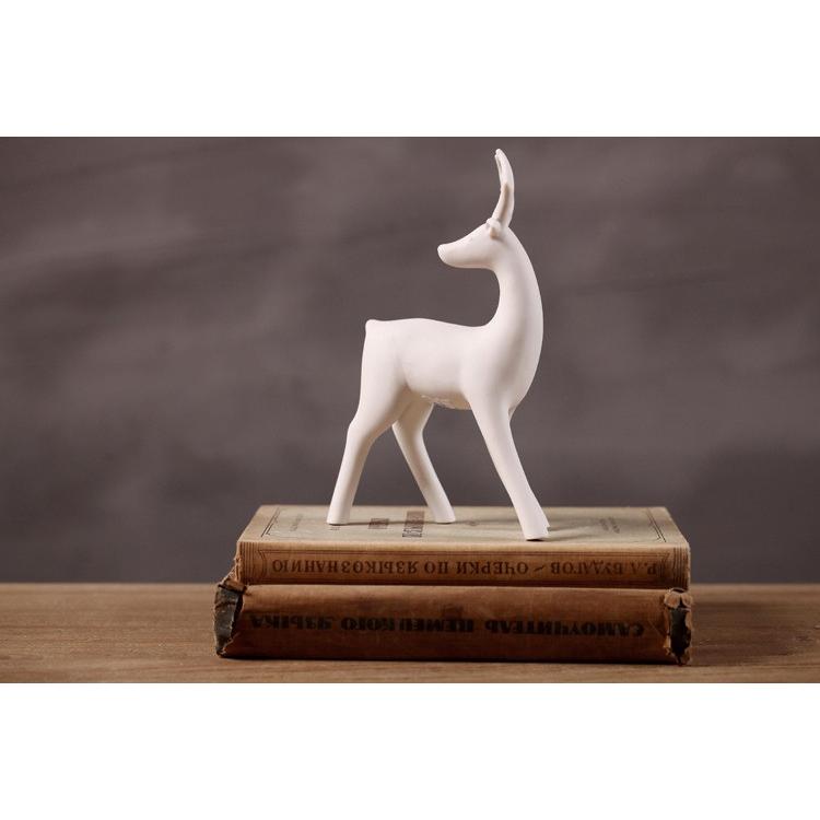白い鹿の置物 オブジェ インテリア 雑貨 置き物 誕生日 プレゼント