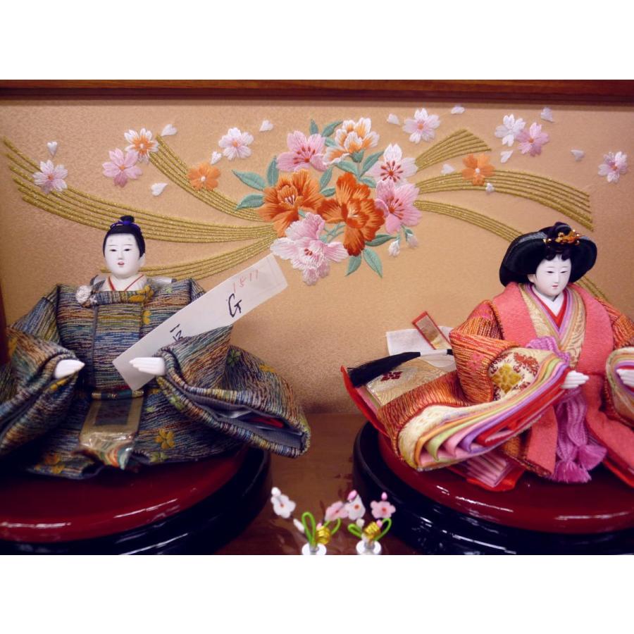 ひな人形☆二段五人飾り H2−19x2☆横幅58*奥行35*高さ