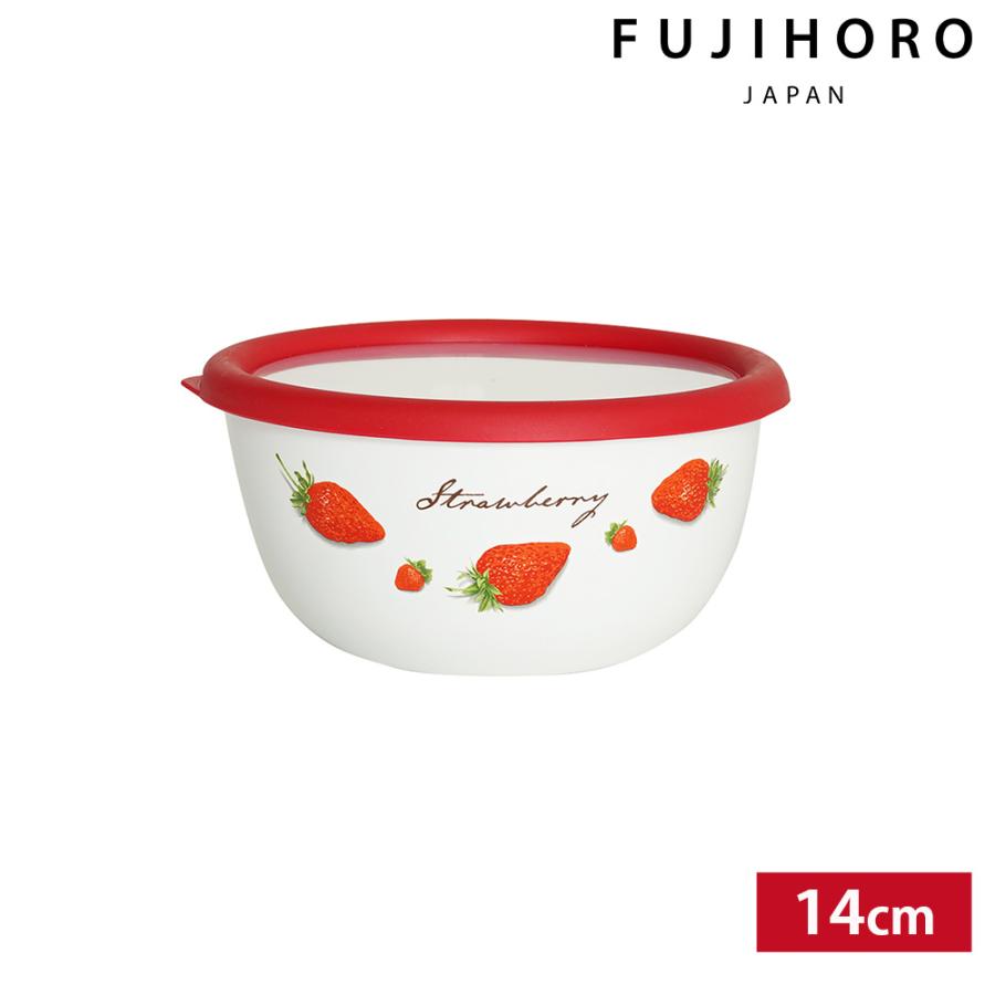 富士ホーロー ボウル ミキシングボール 14cm ストロベリーシリーズ