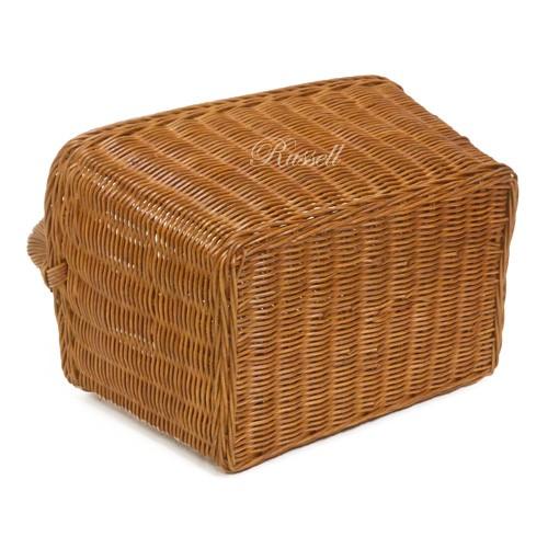 籐 かご バスケット マガジンラック 仕切り付き Lサイズ ラタン 雑誌