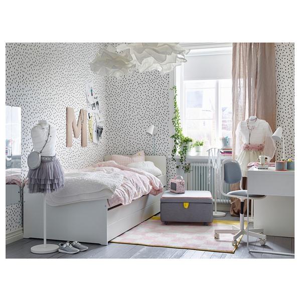 IKEA/イケア/通販】SLAKT スレクト アンダーベッド 収納付き, ホワイト