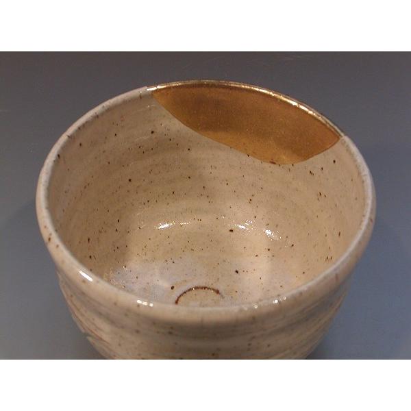 茶道具・茶器 抹茶茶碗 色絵 武蔵野、京都 京焼 清水焼 中村清彩作、桐