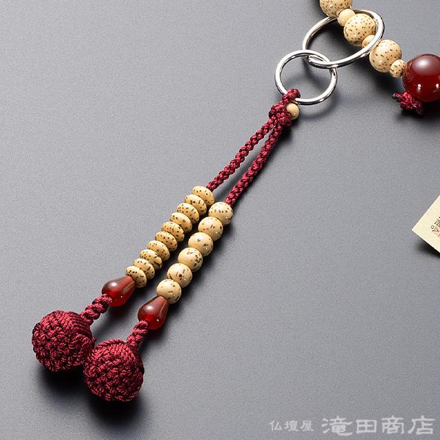 仏壇屋 滝田商店 数珠 浄土宗 女性用 星月菩提樹 瑪瑙（メノウ）仕立