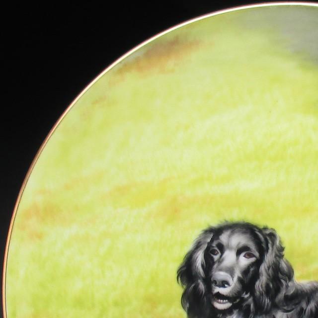 ノリタケ オールドノリタケ 林直三 犬絵 プレート 飾り皿 26cm