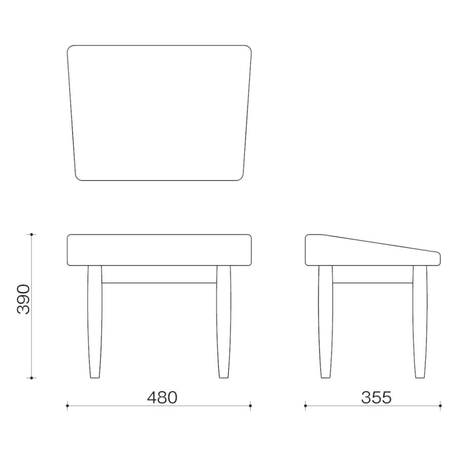 宮崎椅子製作所 UNI Ottoman ユニ オットマン パーソナルチェア 国産