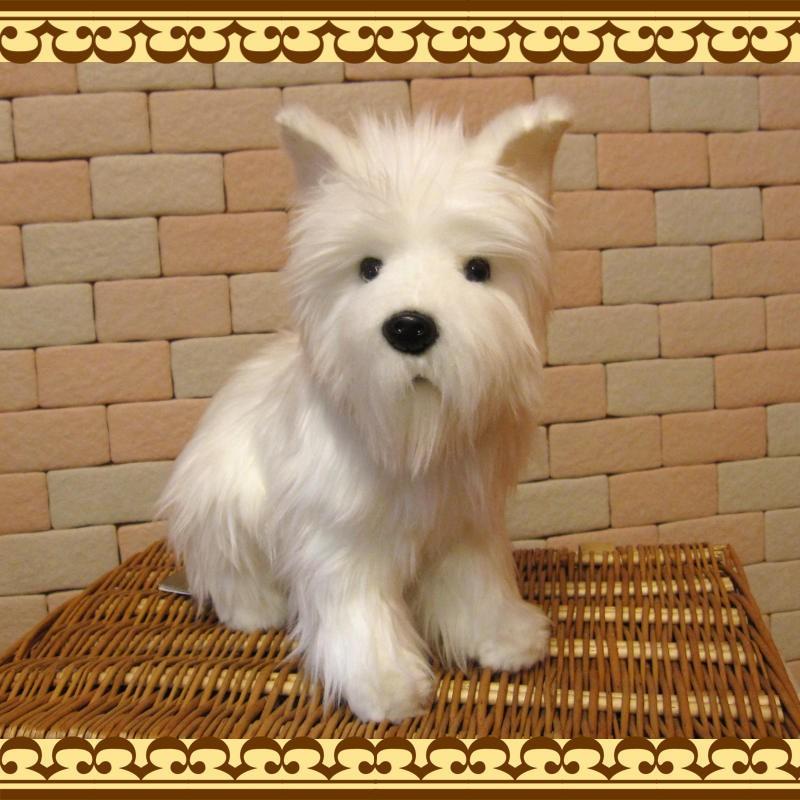 置物 動物 可愛い 犬 ぬいぐるみ ウエストハイランドテリア リアル