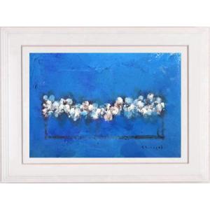 花 絵画 静物画 油絵 篠崎晴夫 オレンジの花 インテリア プレゼント