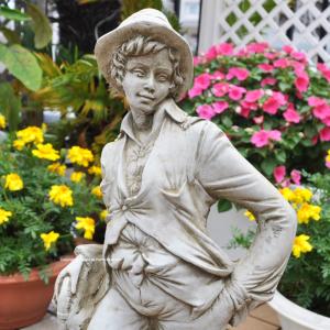 英国製石像【ジル＆ジャック】2個セット【送料無料】ストーン