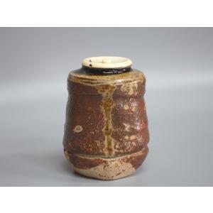 大名物 古瀬戸茶入 筒井肩衝写 瑞光窯 佐々木八十二造 共箱 : 茶道具商