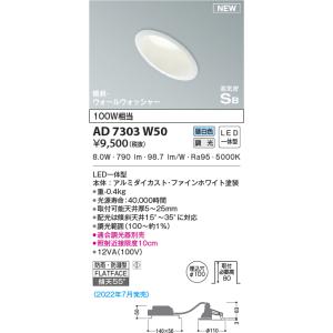 KOIZUMI（コイズミ） AD7202W27 ダウンライト LED一体型 防雨・防湿型