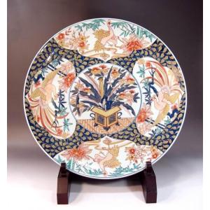 古伊万里様式金彩麒麟絵飾り大皿｜有田焼 陶芸作家 藤井錦彩作