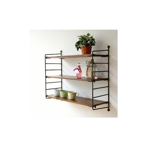 ウォールシェルフ 木製 アイアン おしゃれ 棚 壁掛け 天然木 無垢