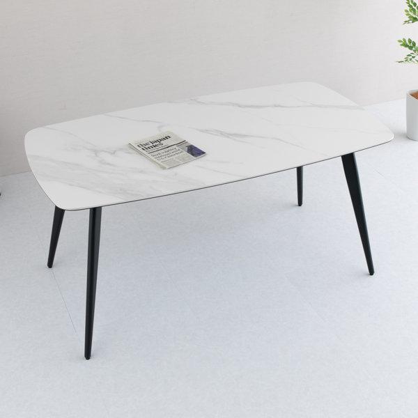 アウトレット】 ダイニングテーブル 食卓テーブル 白 大理石柄