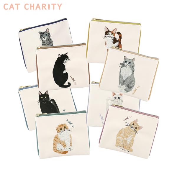 Flowering（フラワーリング） キャットチャリティ フラットポーチ