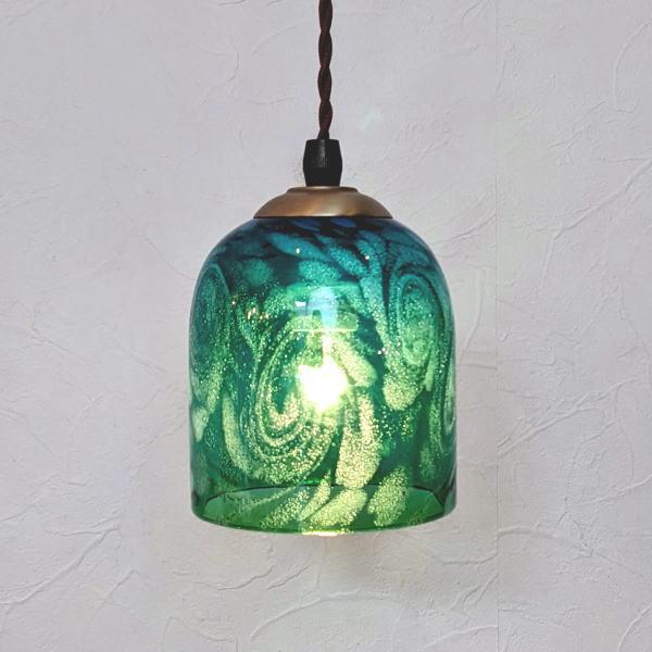 琉球ガラスシーリングランプ ペンダントランプ takumi14