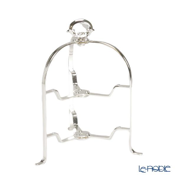 早川シルバー 折りたたみティースタンド デコ 2段 プレート 16cm用 19