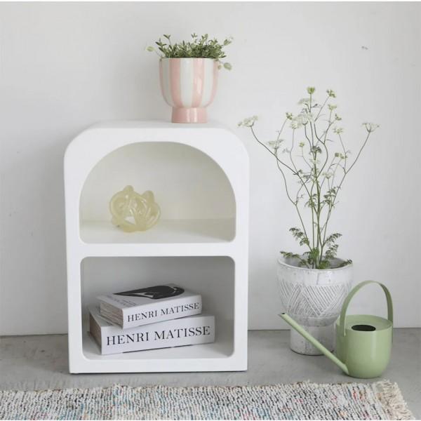 サイドラック ホワイト ラック 飾り棚 白 棚 CAVE 小物入れ 置き型