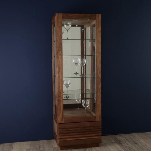 飾り棚 コレクションケース キュリオケース ダウンライト可動式棚