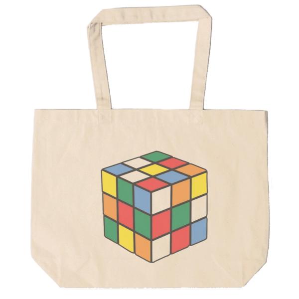 ルービックキューブ トートバッグ キャンバス 12oz 綿100％ ナチュラル