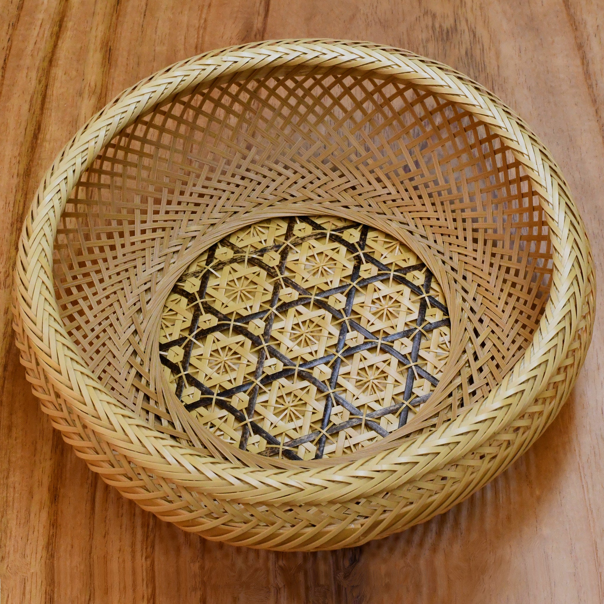 別府竹細工 竹かご | 花六ツ目鉄鉢 | 大 | 山下工芸