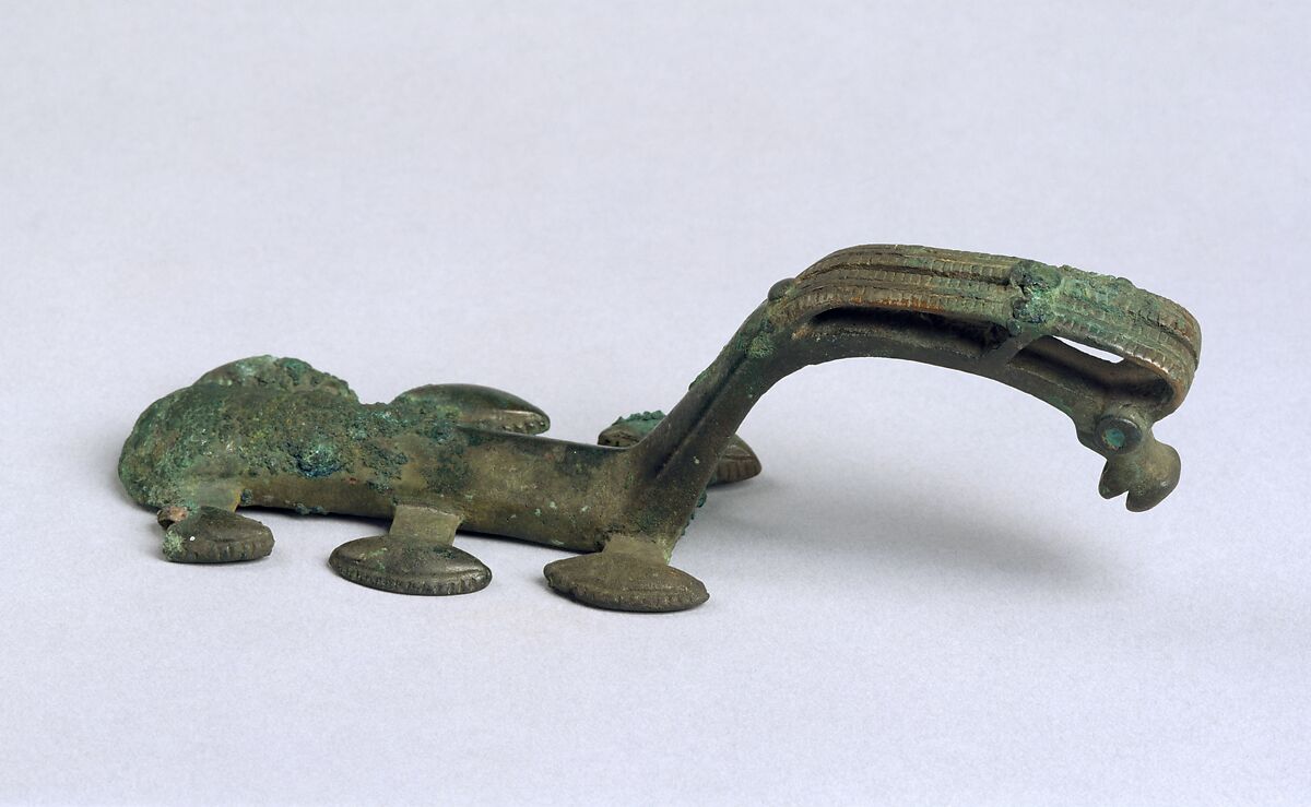 嵌松石青銅車馬飾 Fitting】中国‐商（殷）王朝