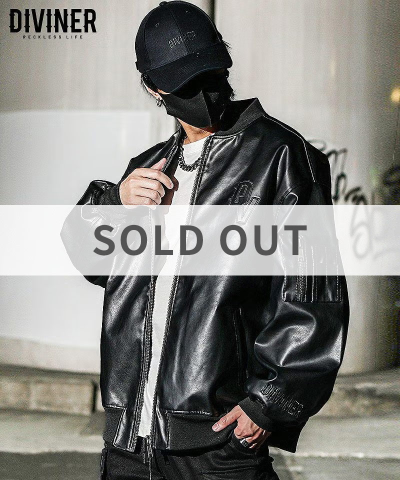 Synthetic Leather Patch Stadium Jacket アウター｜【公式】DIVINER