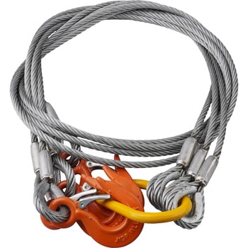 4P9X2 四点吊ワイヤー 日興製綱 荷重2t ロープ径9mm 4P9X2 - 【通販