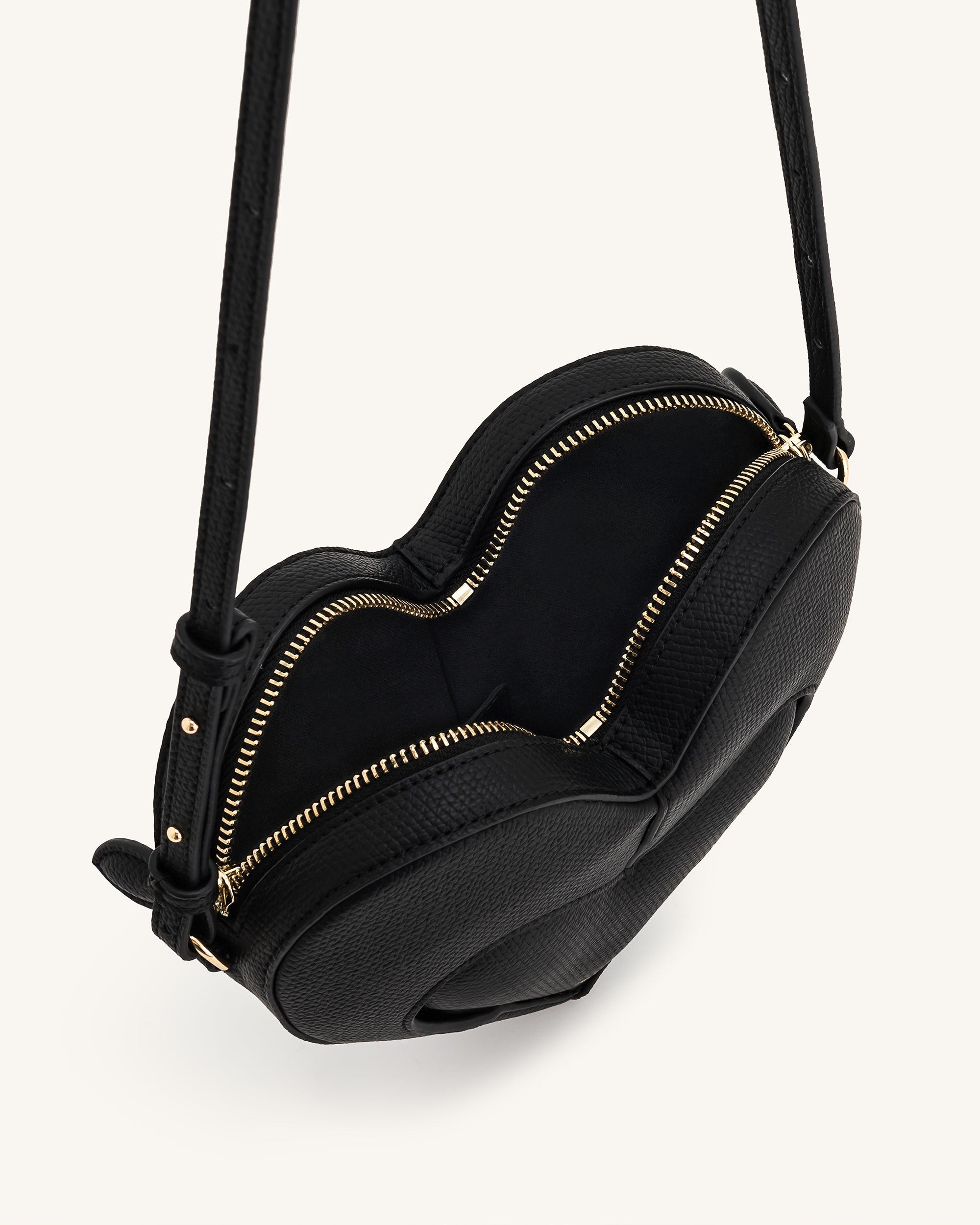 Francisca ハート型クロスボディバッグ - ブラック - JW PEI Japan