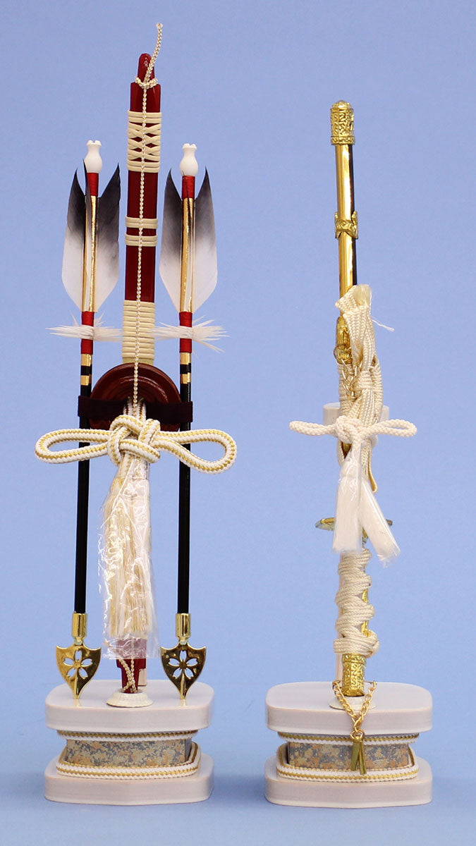 五月人形用付属品、弓太刀セット単品販売 13号白木 赤弓 – 寿鳳人形の東芸