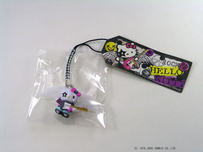 いまどきのストラップ NO.2102：ロックキティ根付けストラップ