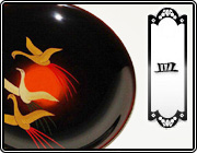 輪島塗重箱 角形 三段 -飛花の沈金仕上げ- [内面朱色/外面黒タメ色]胴