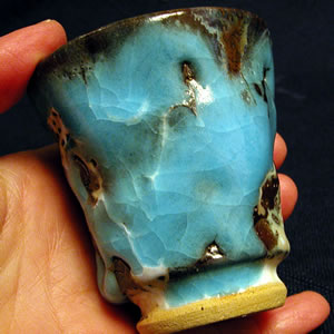 keizogallery 萩原啓蔵 陶芸作品 / 【ぐい呑み】水青流