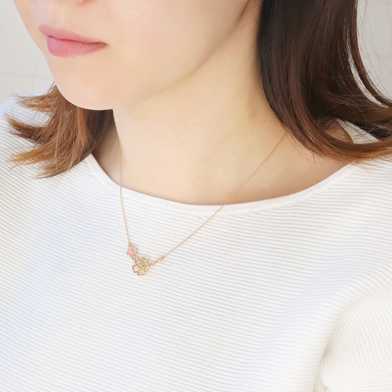 レシピNo.KR0680 チャームさくらのシンプルネックレス2種 – 貴和製作所