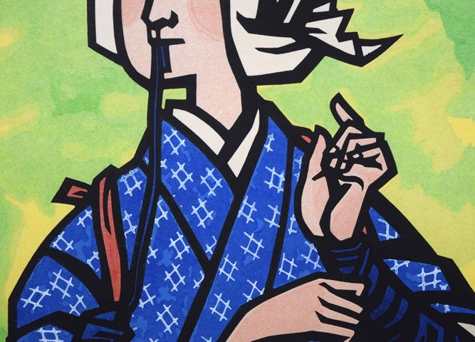 滝平二郎「茶摘」木版画 絵画買取・販売の小竹美術
