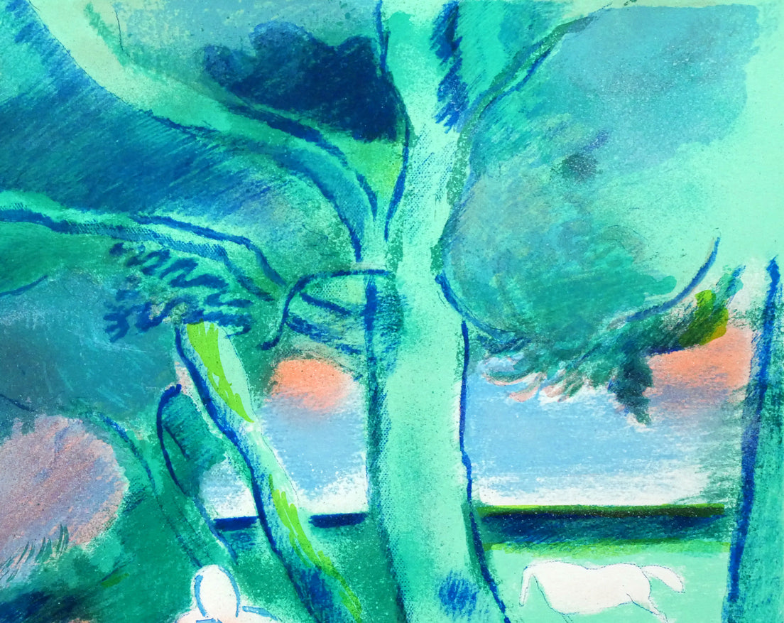 ポール ギヤマン（Paul Guiramand）「木の下の音楽会」リトグラフ 絵画